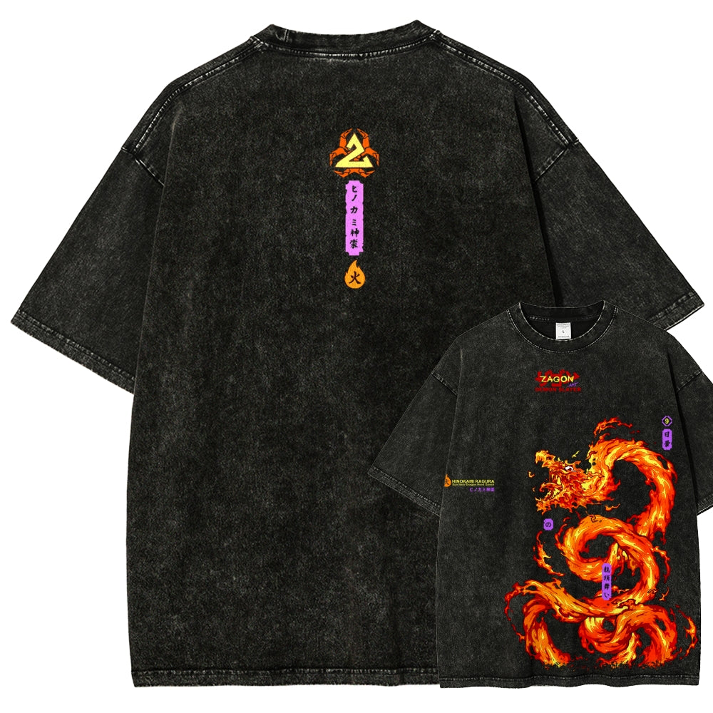 Unisex Fit Washed T-Shirt Demon Slayer