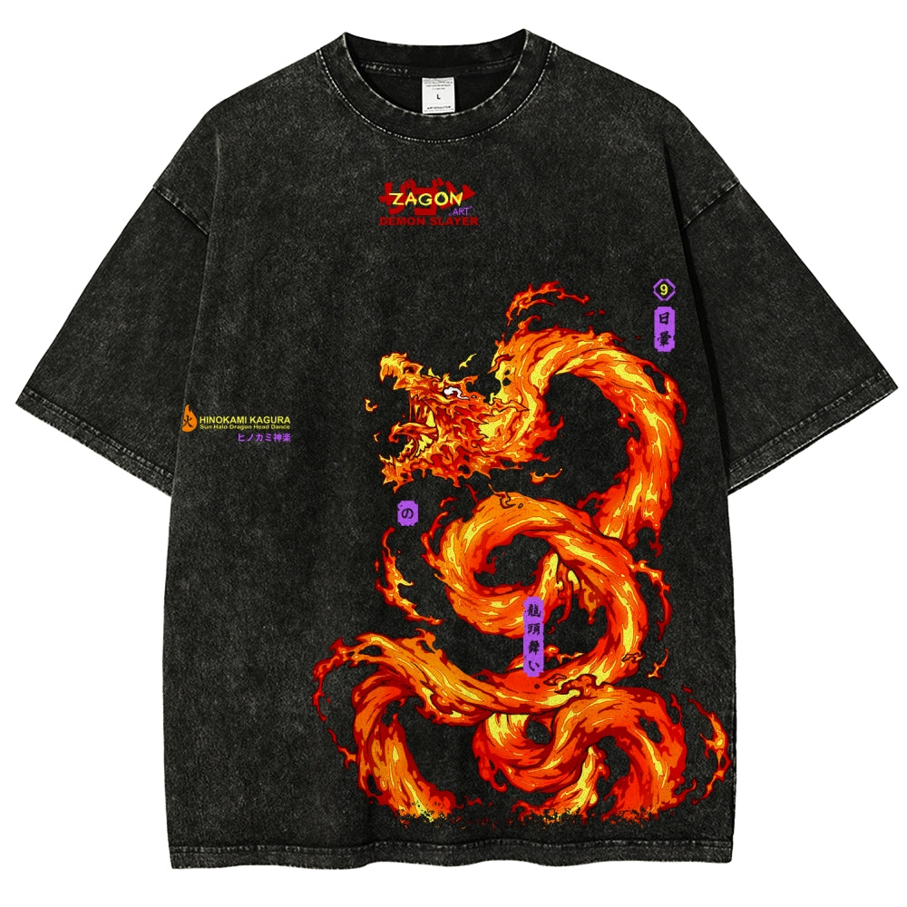 Unisex Fit Washed T-Shirt Demon Slayer