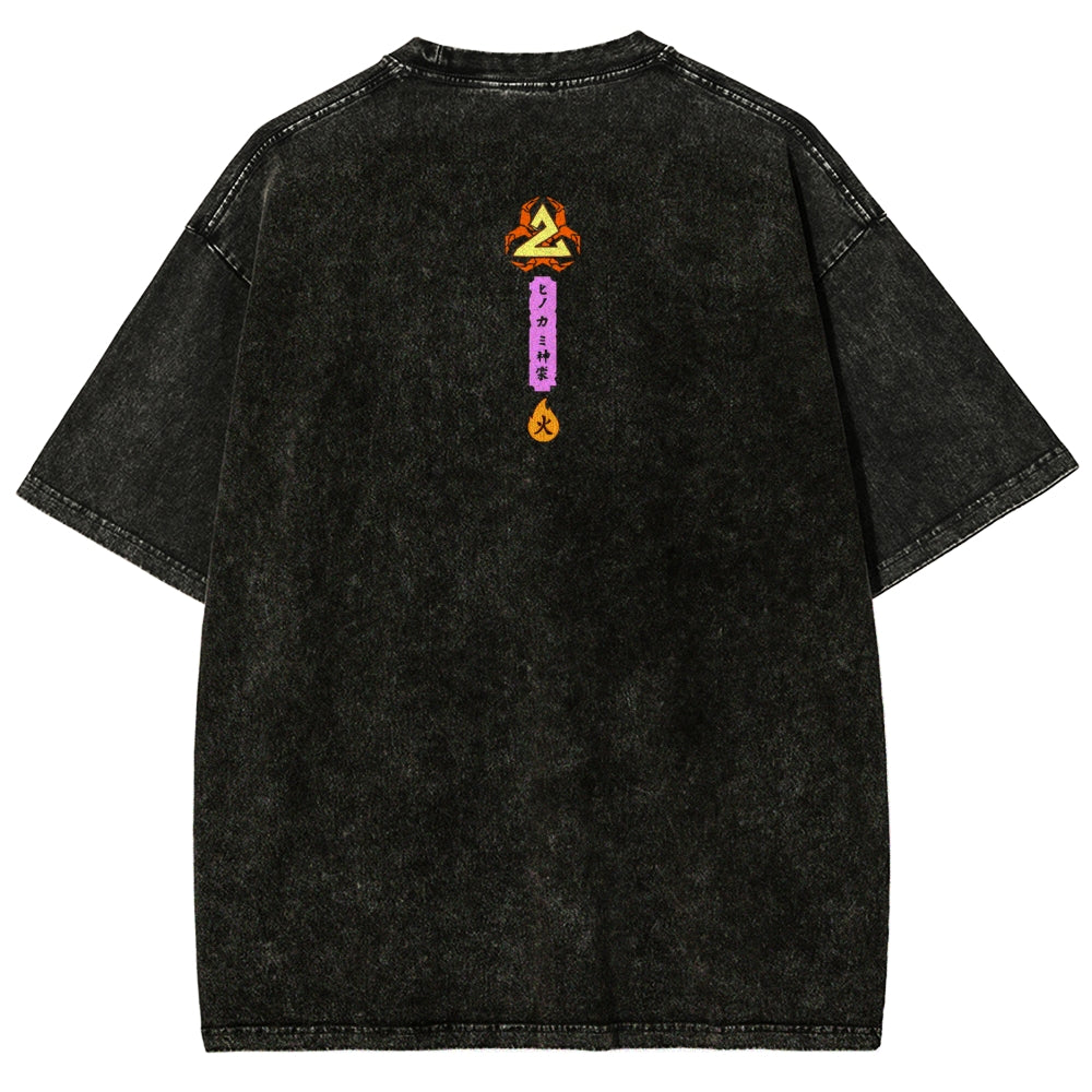 Unisex Fit Washed T-Shirt Demon Slayer