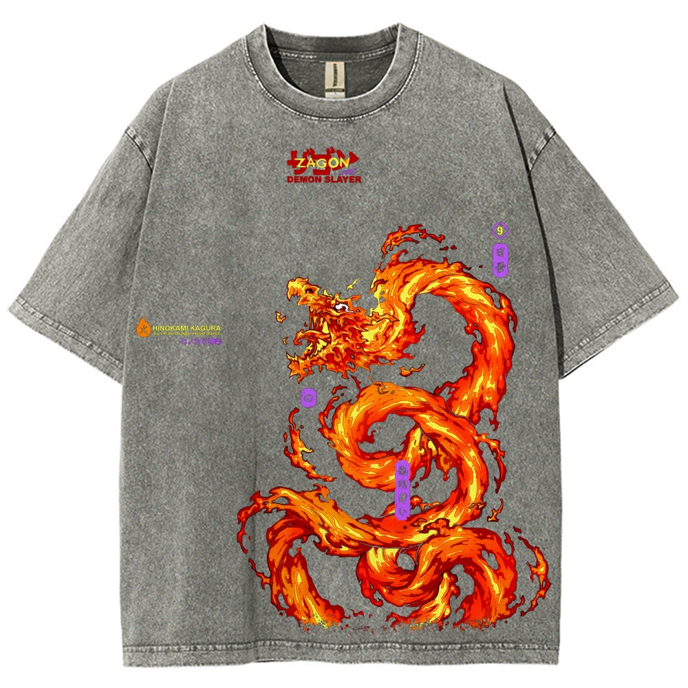 Unisex Fit Washed T-Shirt Demon Slayer