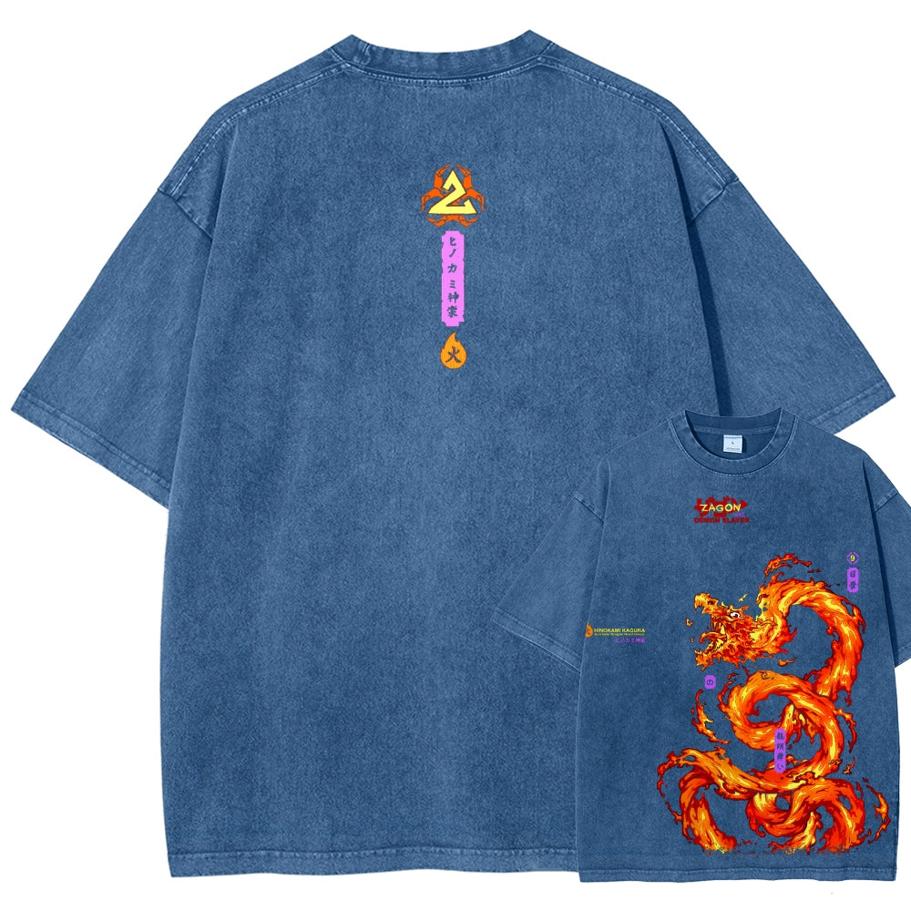 Unisex Fit Washed T-Shirt Demon Slayer