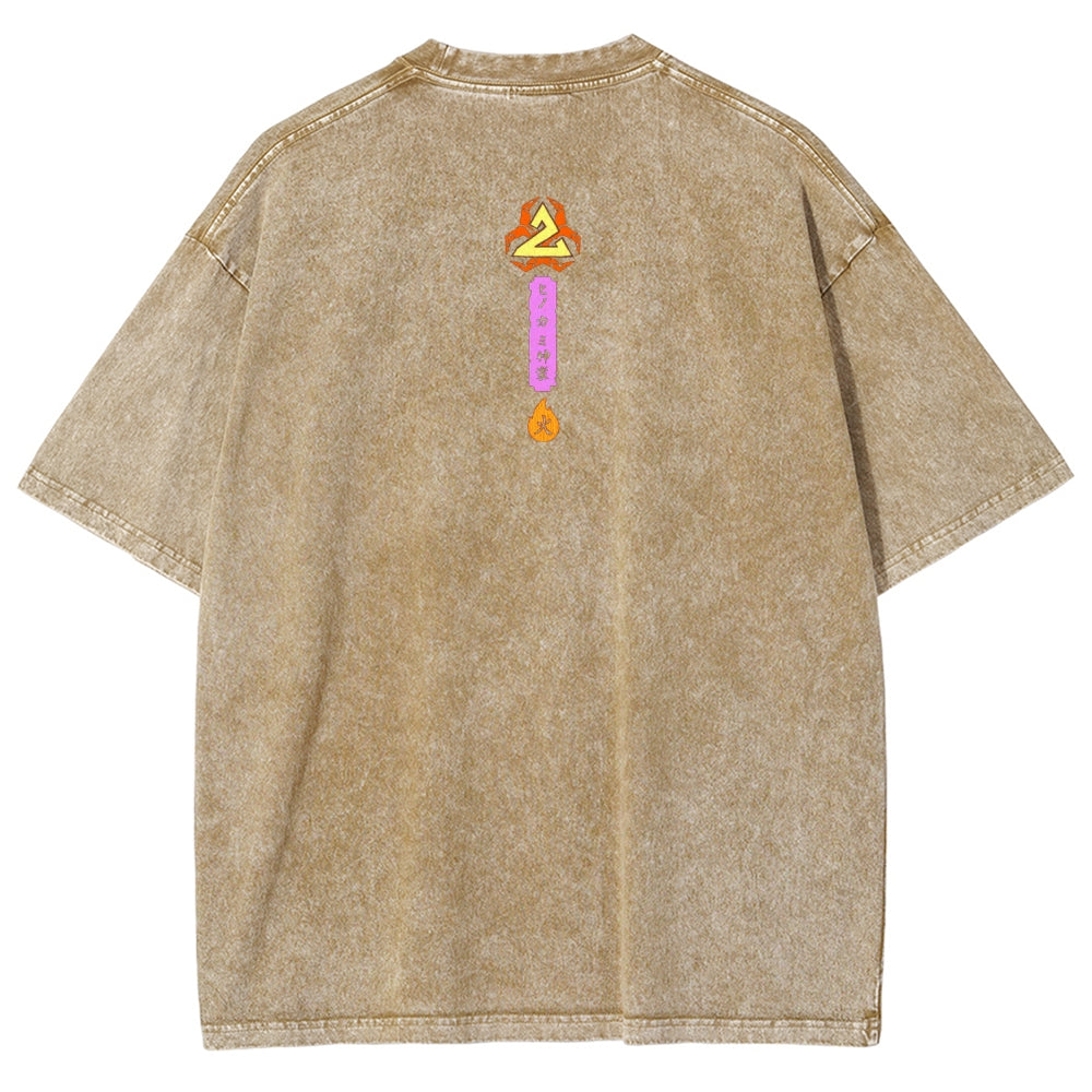 Unisex Fit Washed T-Shirt Demon Slayer