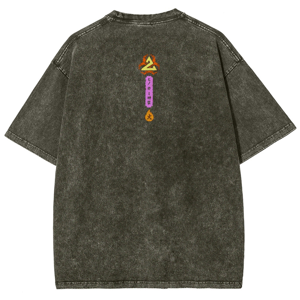 Unisex Fit Washed T-Shirt Demon Slayer