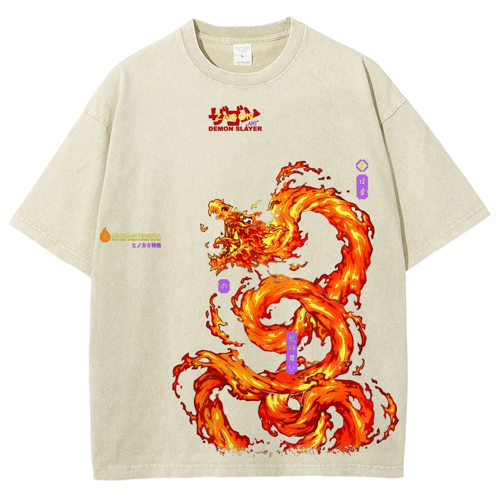 Unisex Fit Washed T-Shirt Demon Slayer