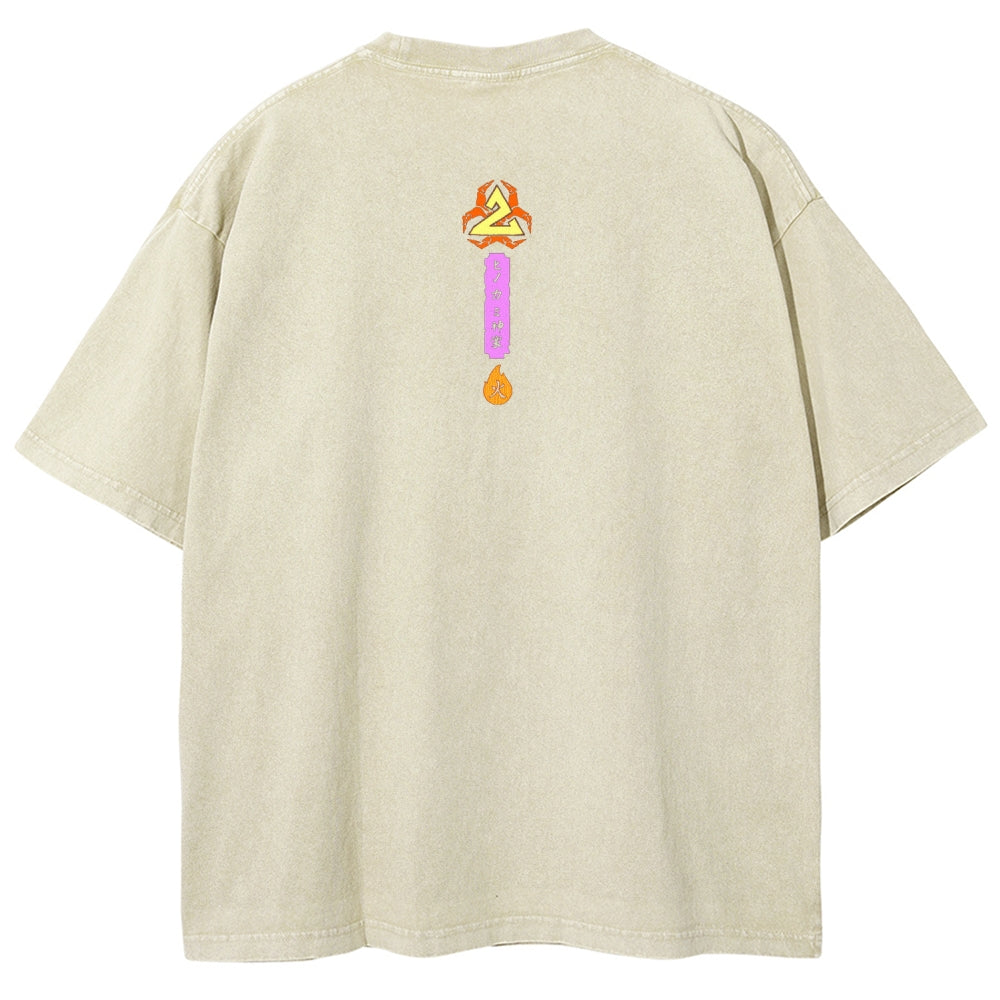Unisex Fit Washed T-Shirt Demon Slayer