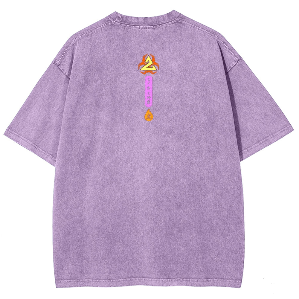 Unisex Fit Washed T-Shirt Demon Slayer