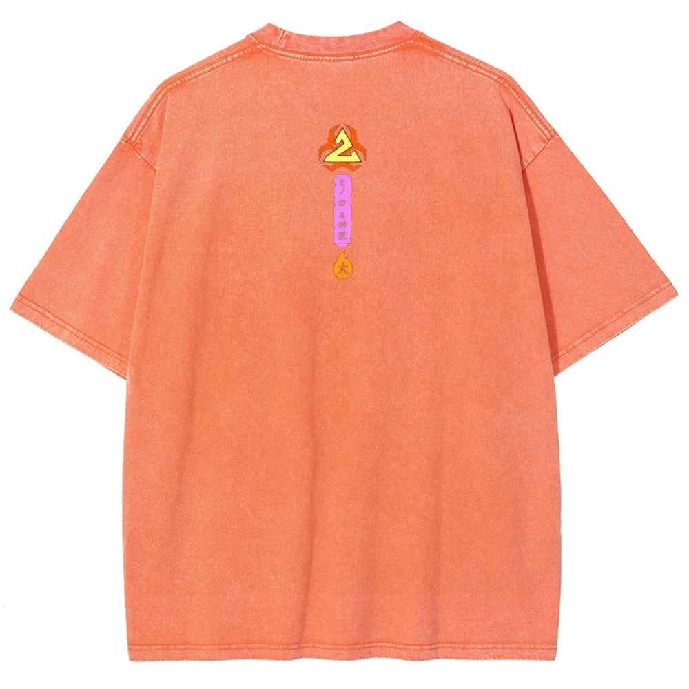 Unisex Fit Washed T-Shirt Demon Slayer