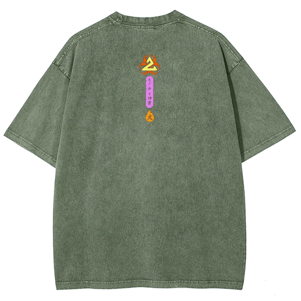 Unisex Fit Washed T-Shirt Demon Slayer