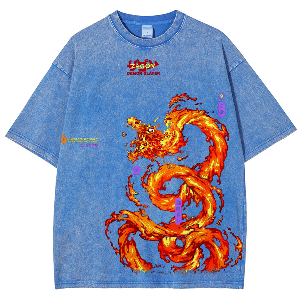 Unisex Fit Washed T-Shirt Demon Slayer