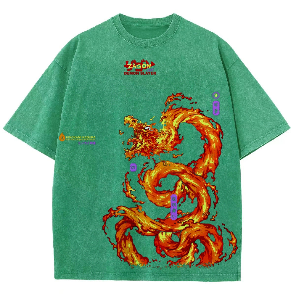 Unisex Fit Washed T-Shirt Demon Slayer