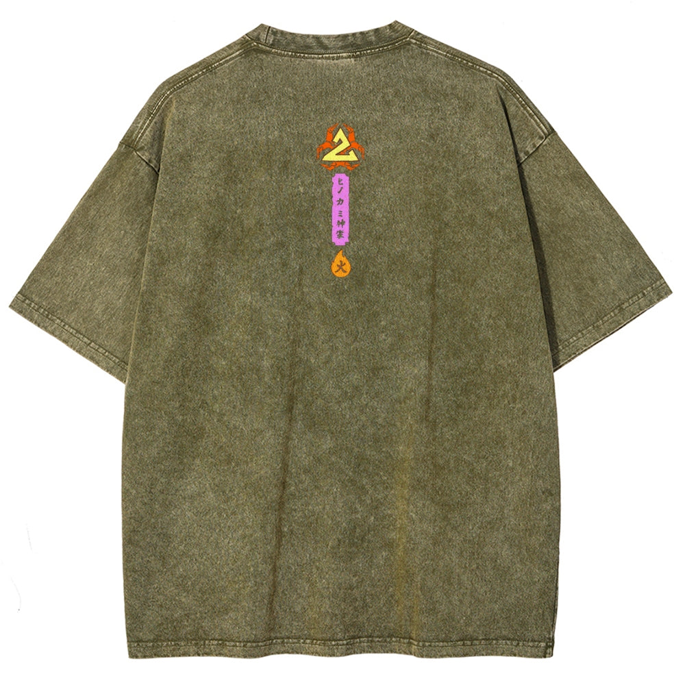 Unisex Fit Washed T-Shirt Demon Slayer
