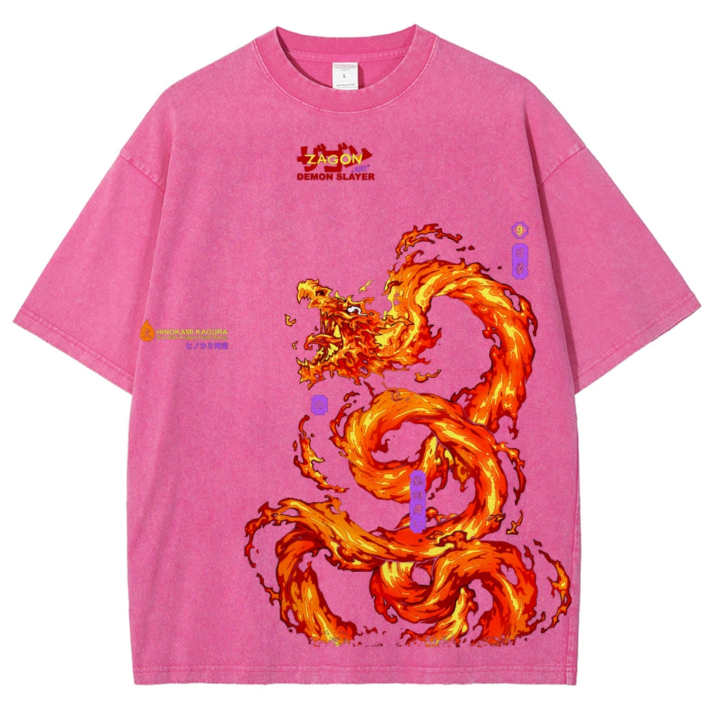 Unisex Fit Washed T-Shirt Demon Slayer