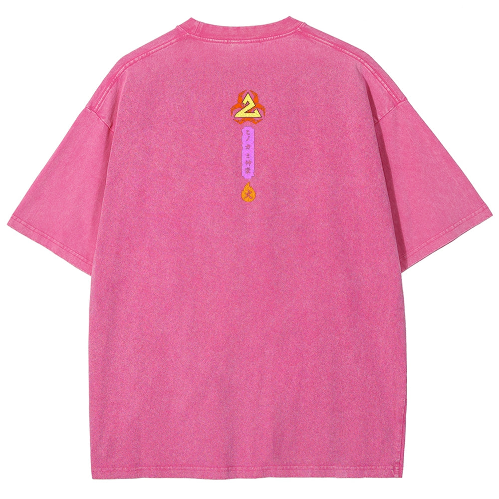 Unisex Fit Washed T-Shirt Demon Slayer