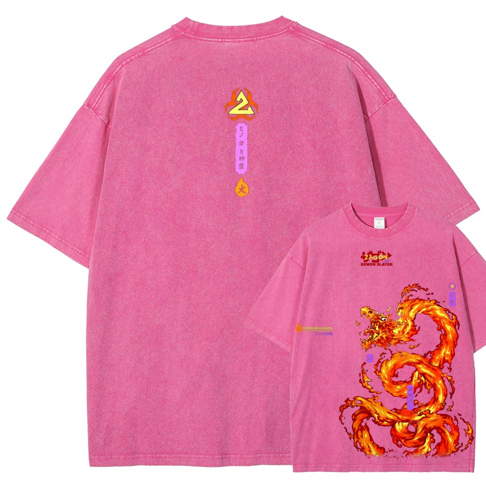 Unisex Fit Washed T-Shirt Demon Slayer