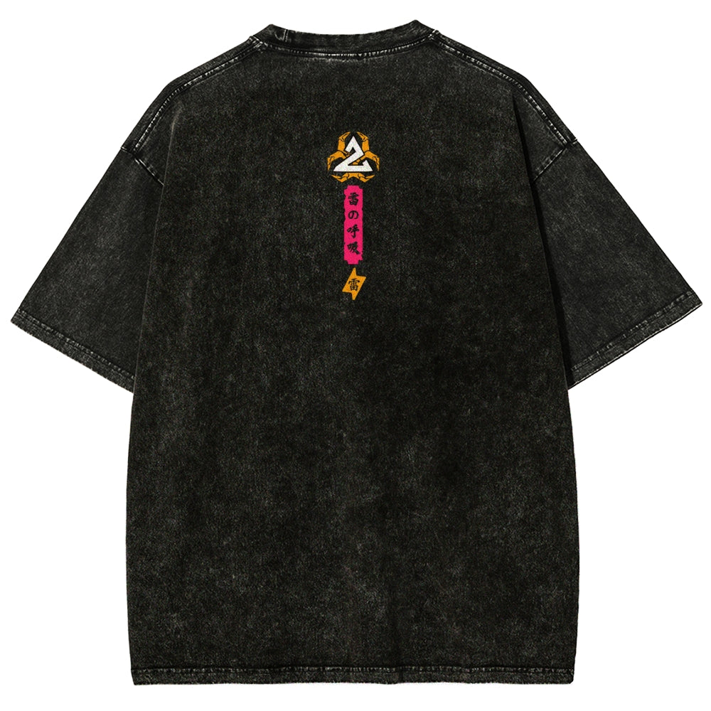 Unisex Fit Washed T-Shirt Demon Slayer