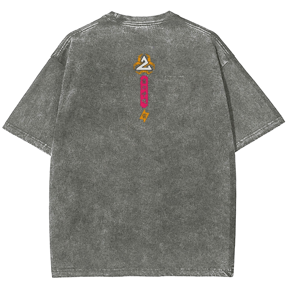 Unisex Fit Washed T-Shirt Demon Slayer