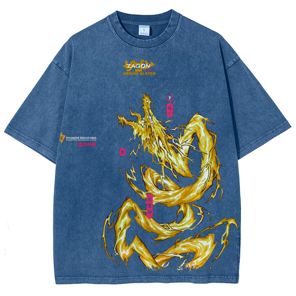 Unisex Fit Washed T-Shirt Demon Slayer