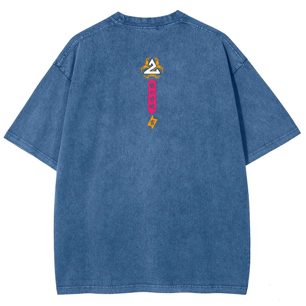 Unisex Fit Washed T-Shirt Demon Slayer