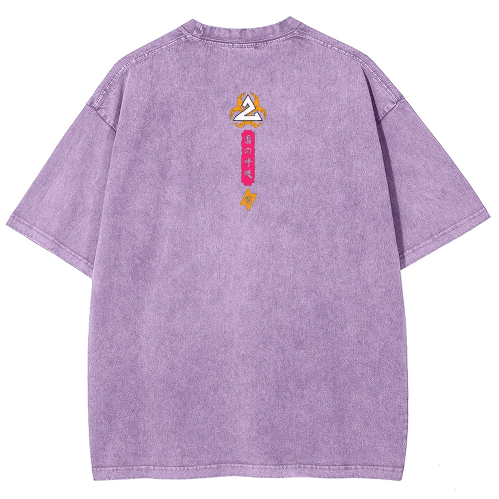 Unisex Fit Washed T-Shirt Demon Slayer
