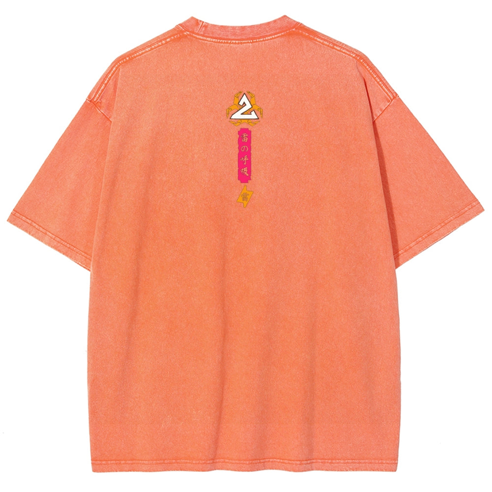 Unisex Fit Washed T-Shirt Demon Slayer