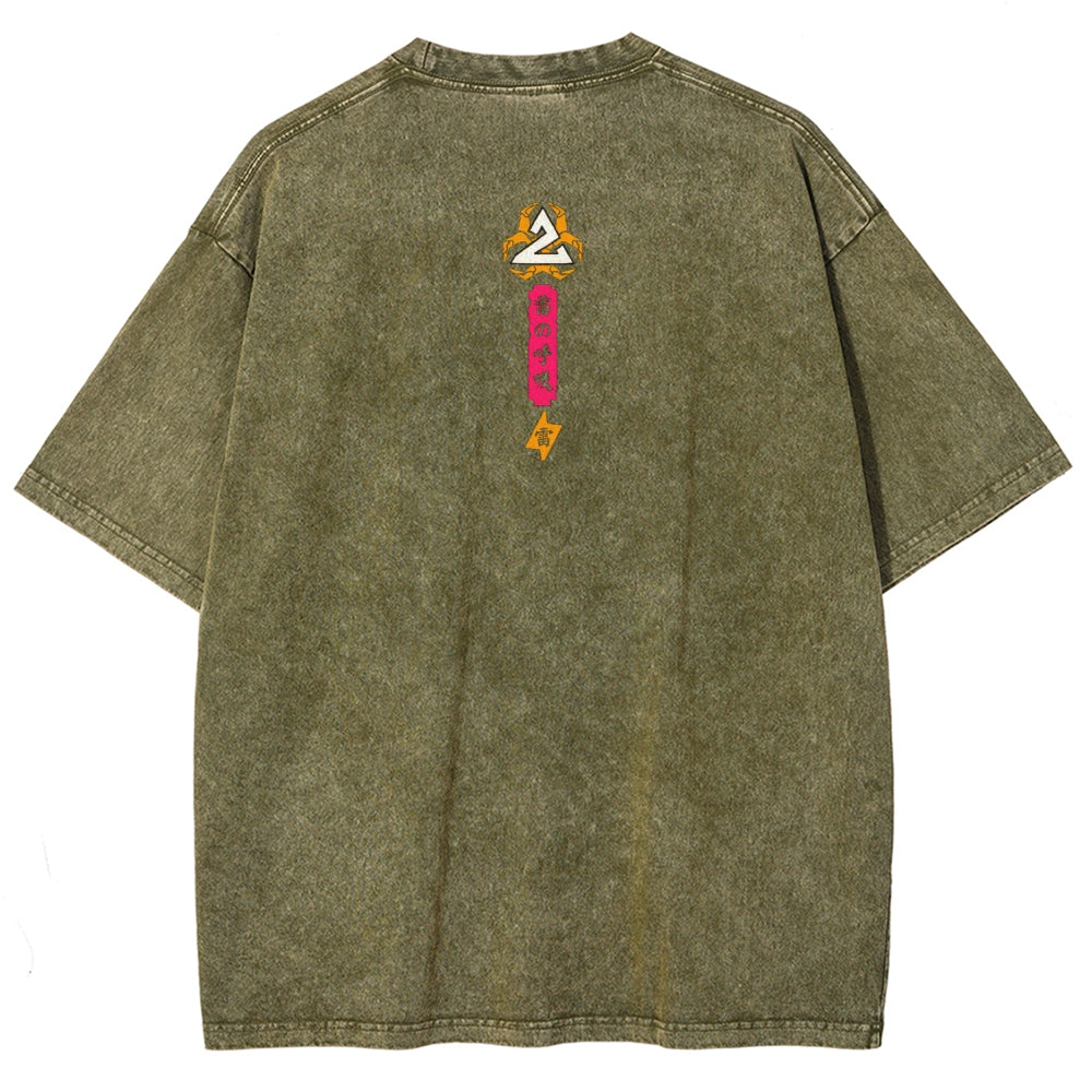 Unisex Fit Washed T-Shirt Demon Slayer