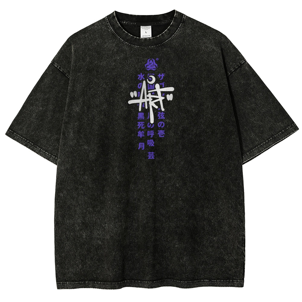 Unisex Fit Washed T-Shirt Demon Slayer