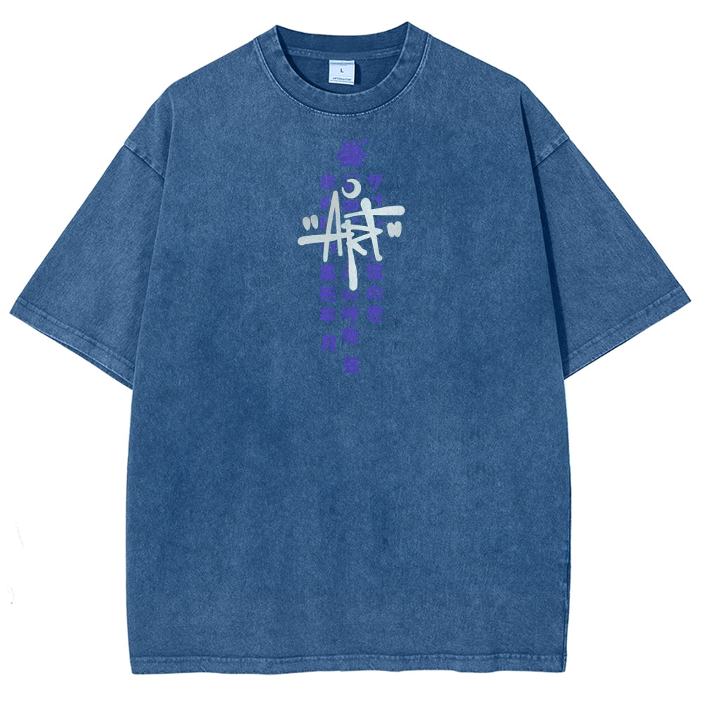 Unisex Fit Washed T-Shirt Demon Slayer