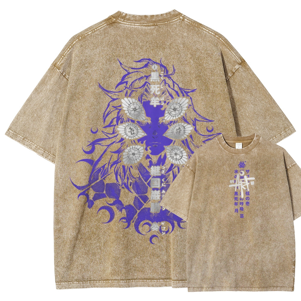 Unisex Fit Washed T-Shirt Demon Slayer