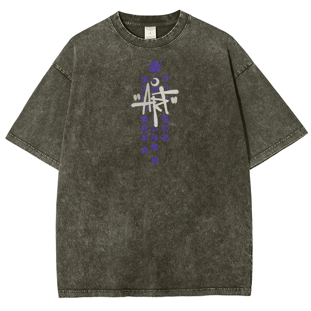 Unisex Fit Washed T-Shirt Demon Slayer