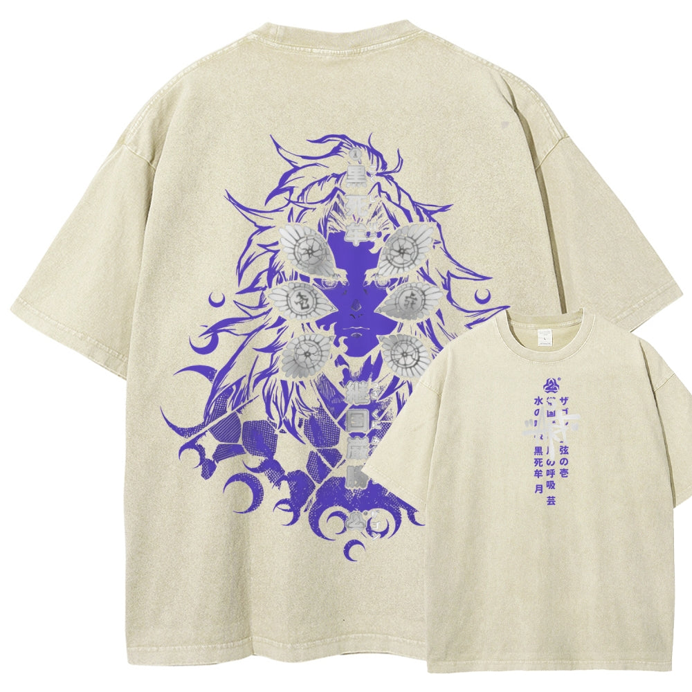 Unisex Fit Washed T-Shirt Demon Slayer
