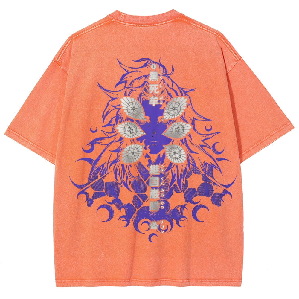 Unisex Fit Washed T-Shirt Demon Slayer