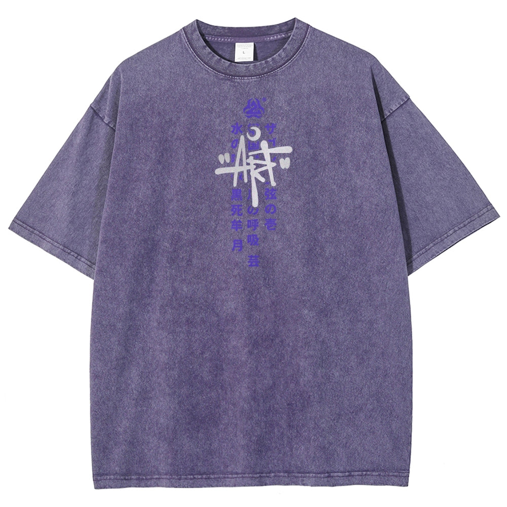 Unisex Fit Washed T-Shirt Demon Slayer