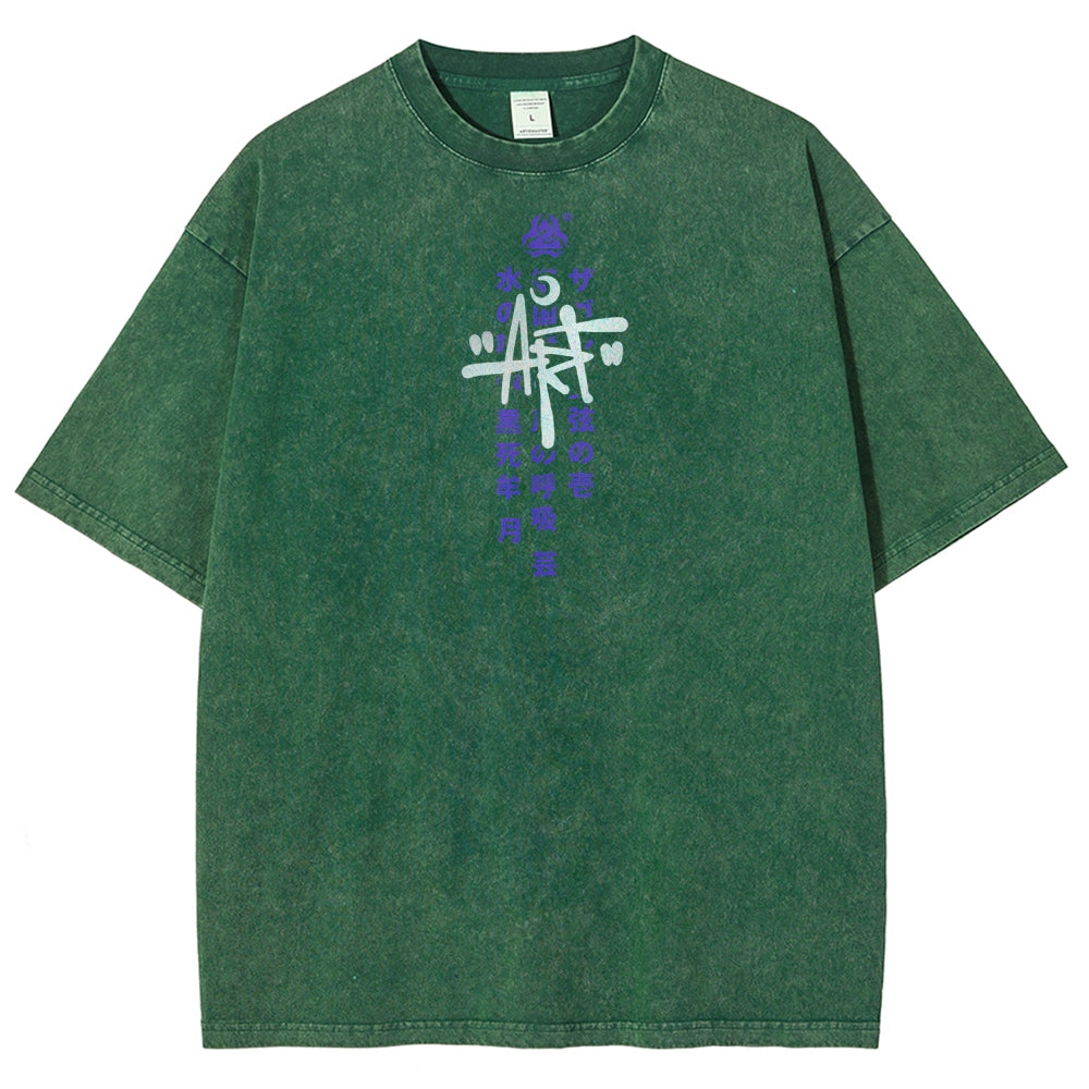 Unisex Fit Washed T-Shirt Demon Slayer