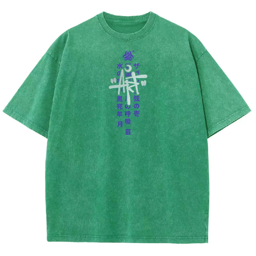 Unisex Fit Washed T-Shirt Demon Slayer