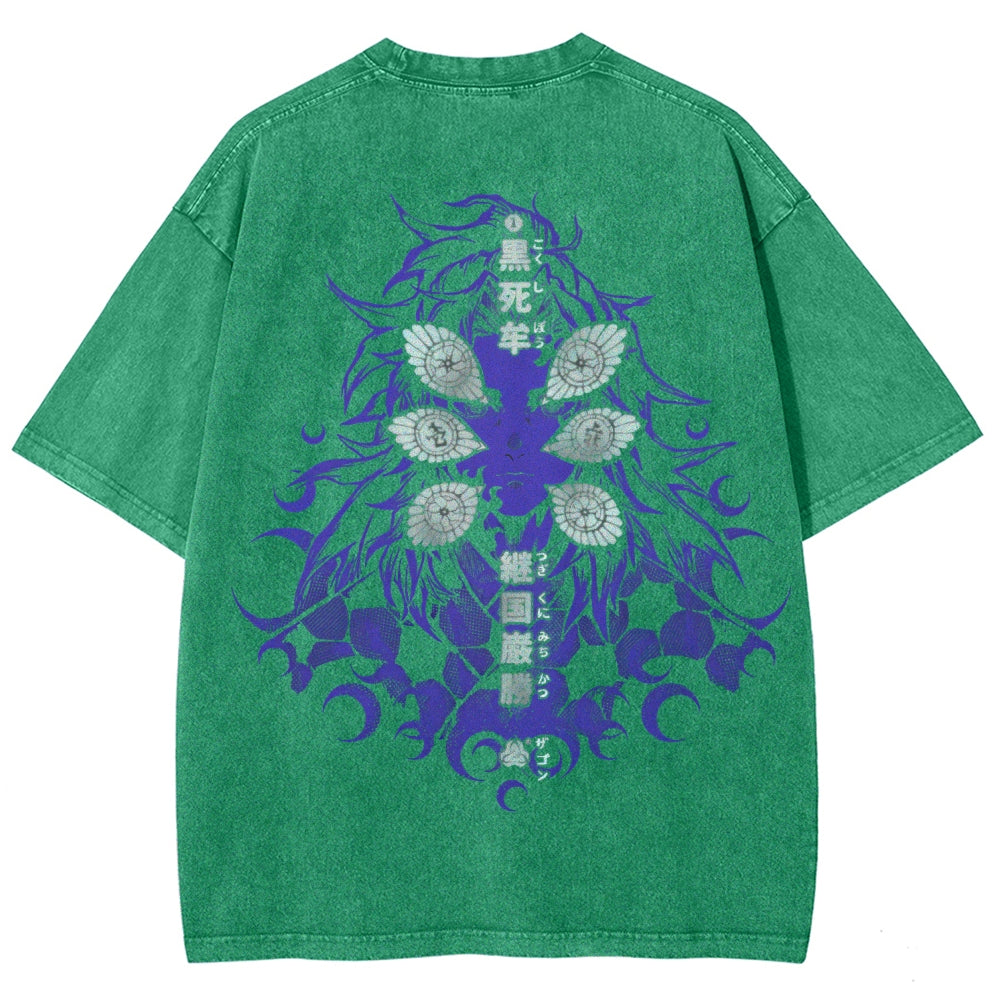 Unisex Fit Washed T-Shirt Demon Slayer