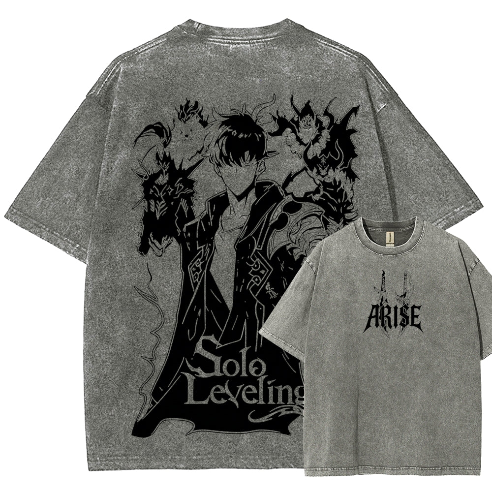 Unisex Fit Washed T-Shirt solo leveling