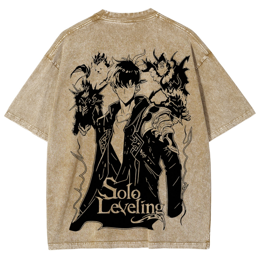 Unisex Fit Washed T-Shirt solo leveling
