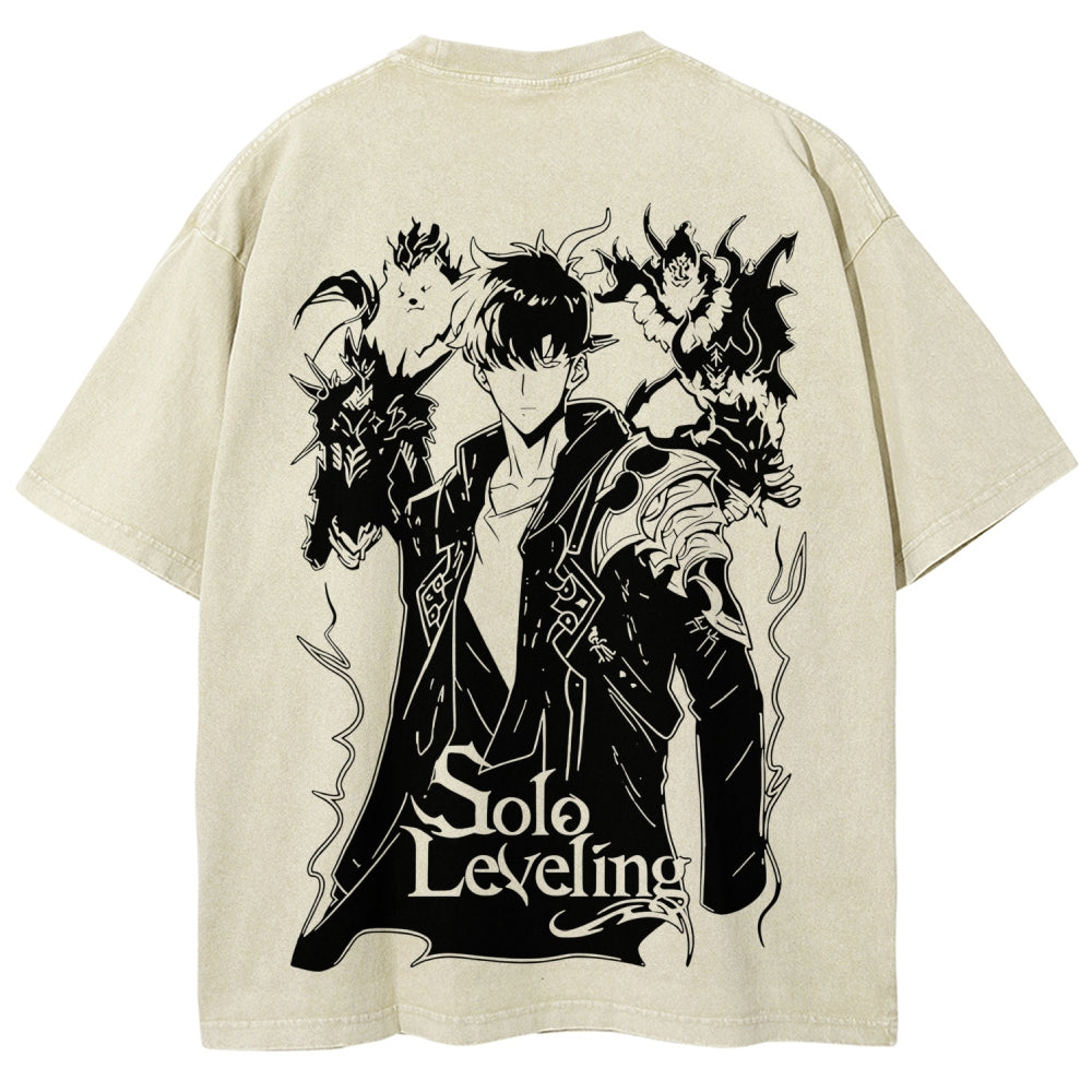 Unisex Fit Washed T-Shirt solo leveling