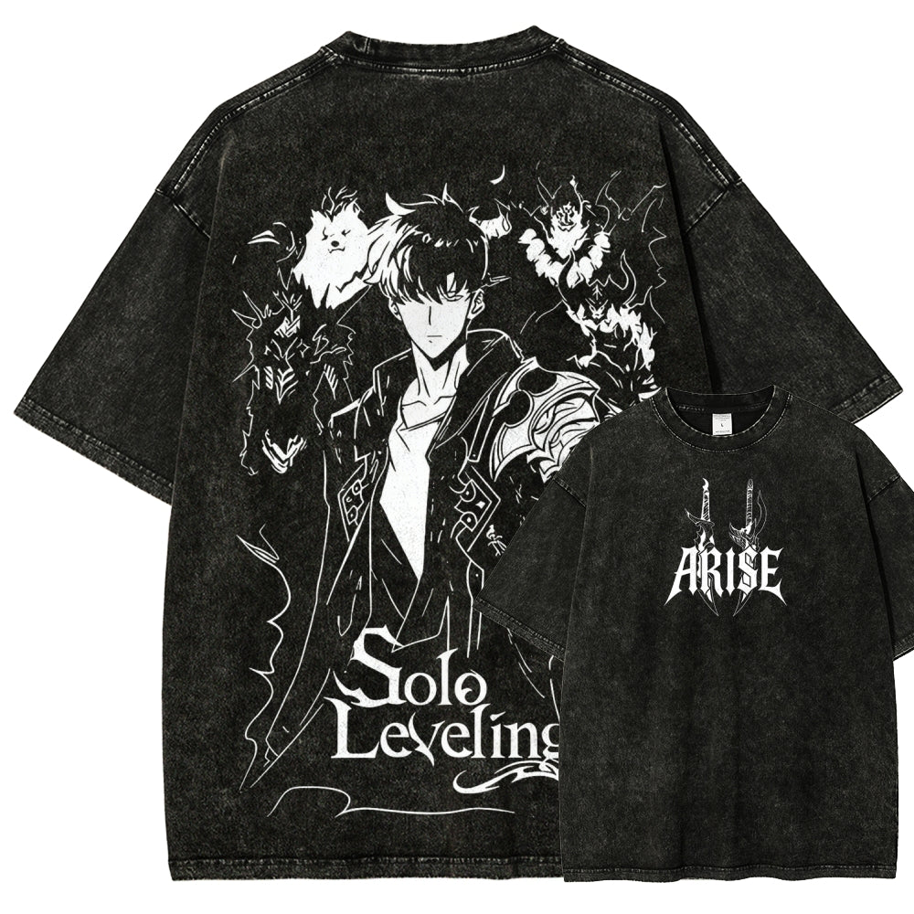 Unisex Fit Washed T-Shirt solo leveling