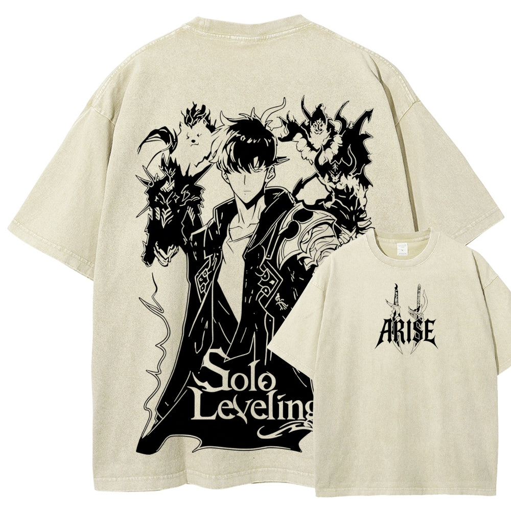 Unisex Fit Washed T-Shirt solo leveling
