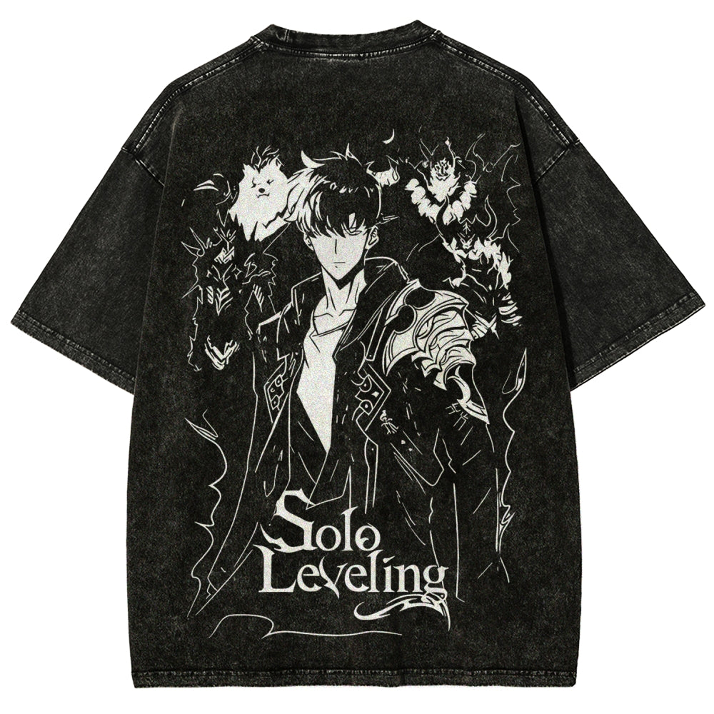 Unisex Fit Washed T-Shirt solo leveling
