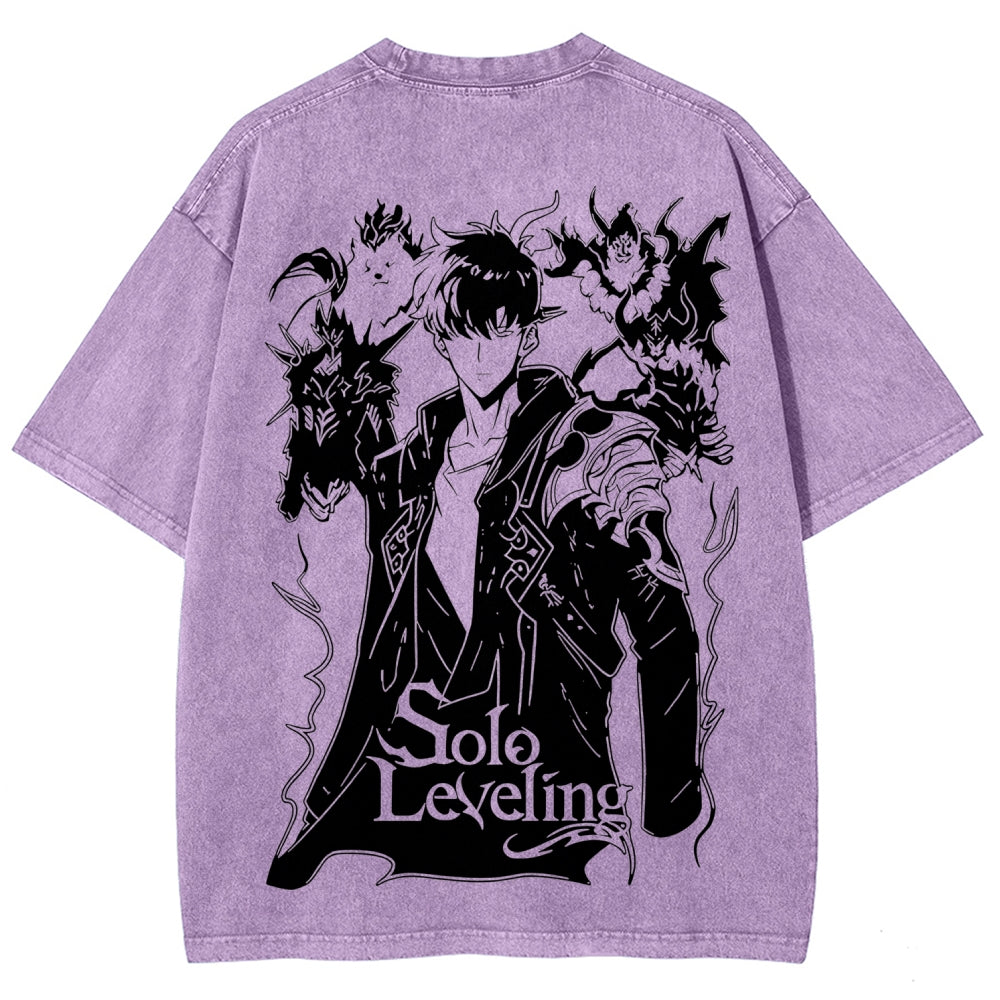 Unisex Fit Washed T-Shirt solo leveling