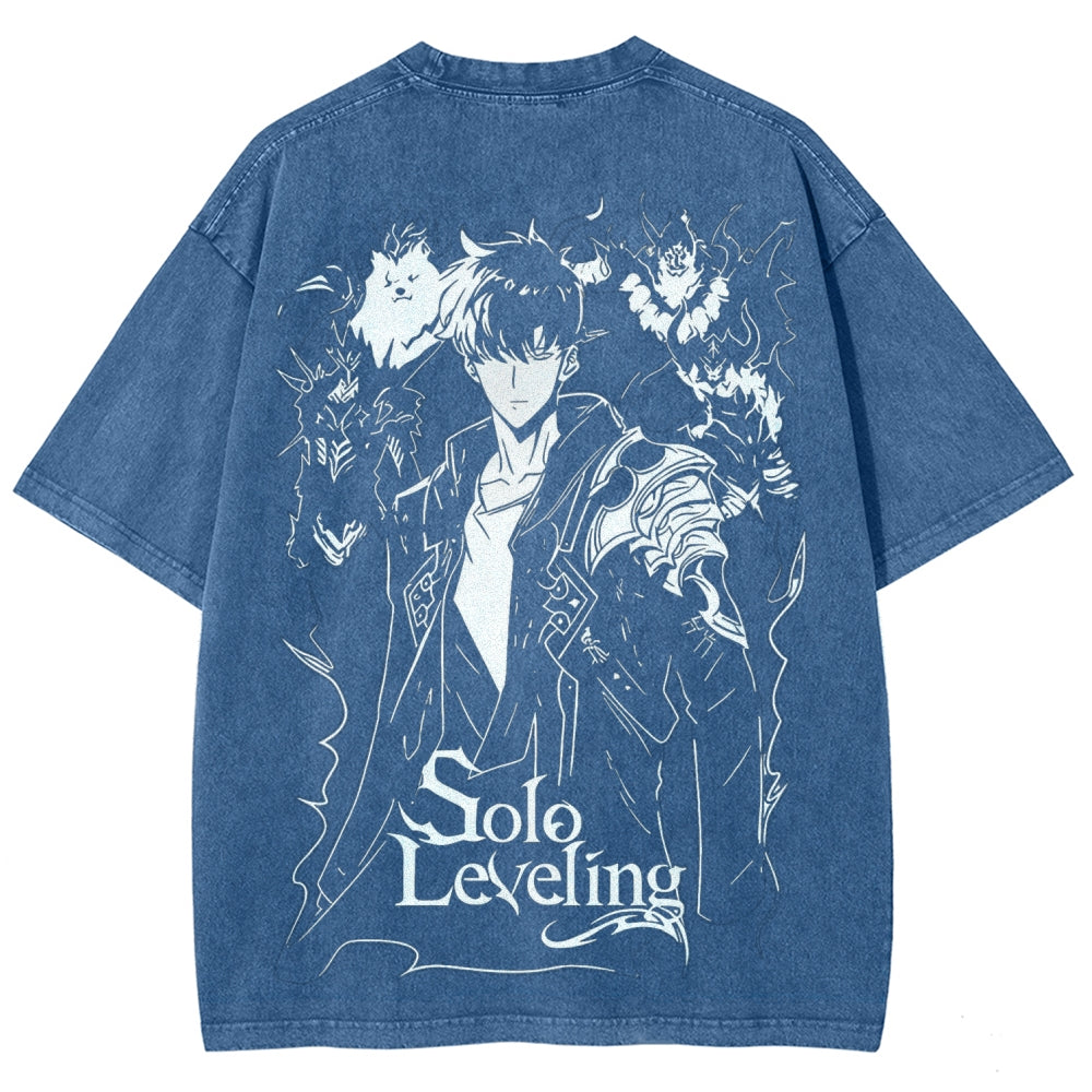 Unisex Fit Washed T-Shirt solo leveling