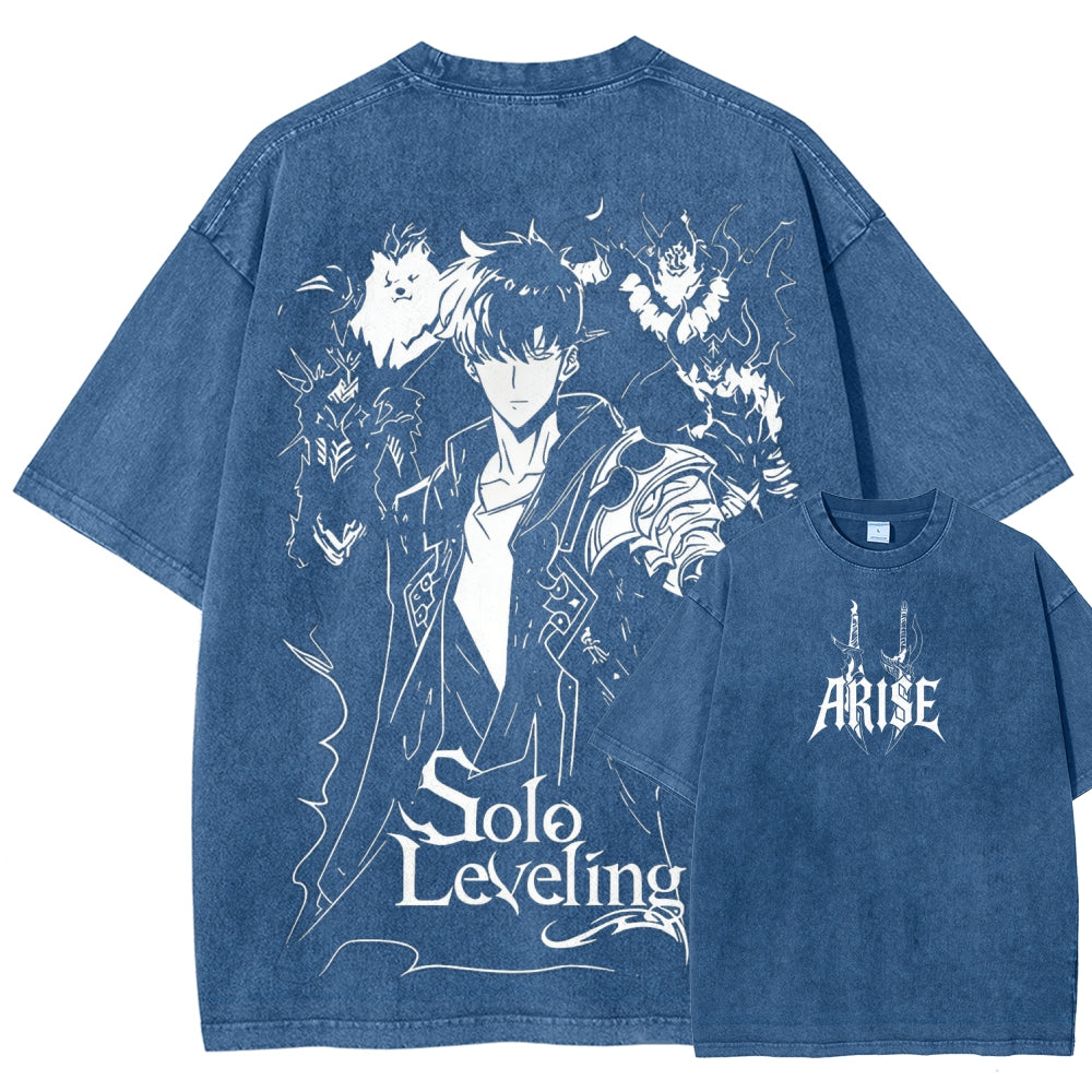 Unisex Fit Washed T-Shirt solo leveling