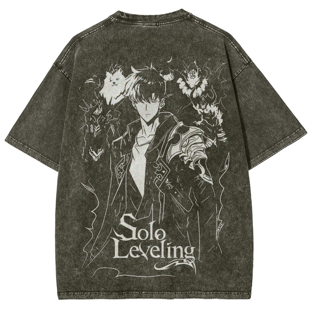 Unisex Fit Washed T-Shirt solo leveling