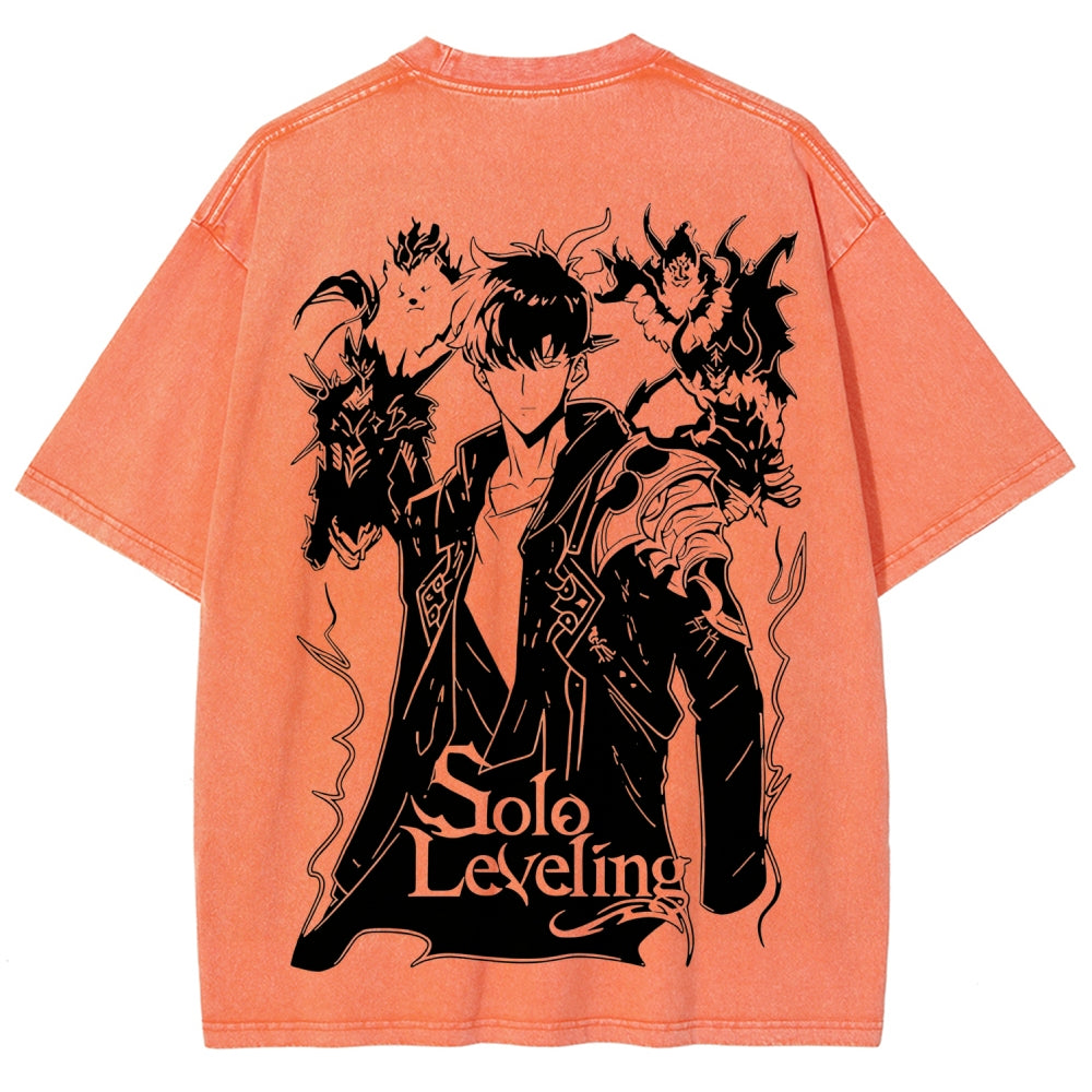 Unisex Fit Washed T-Shirt solo leveling