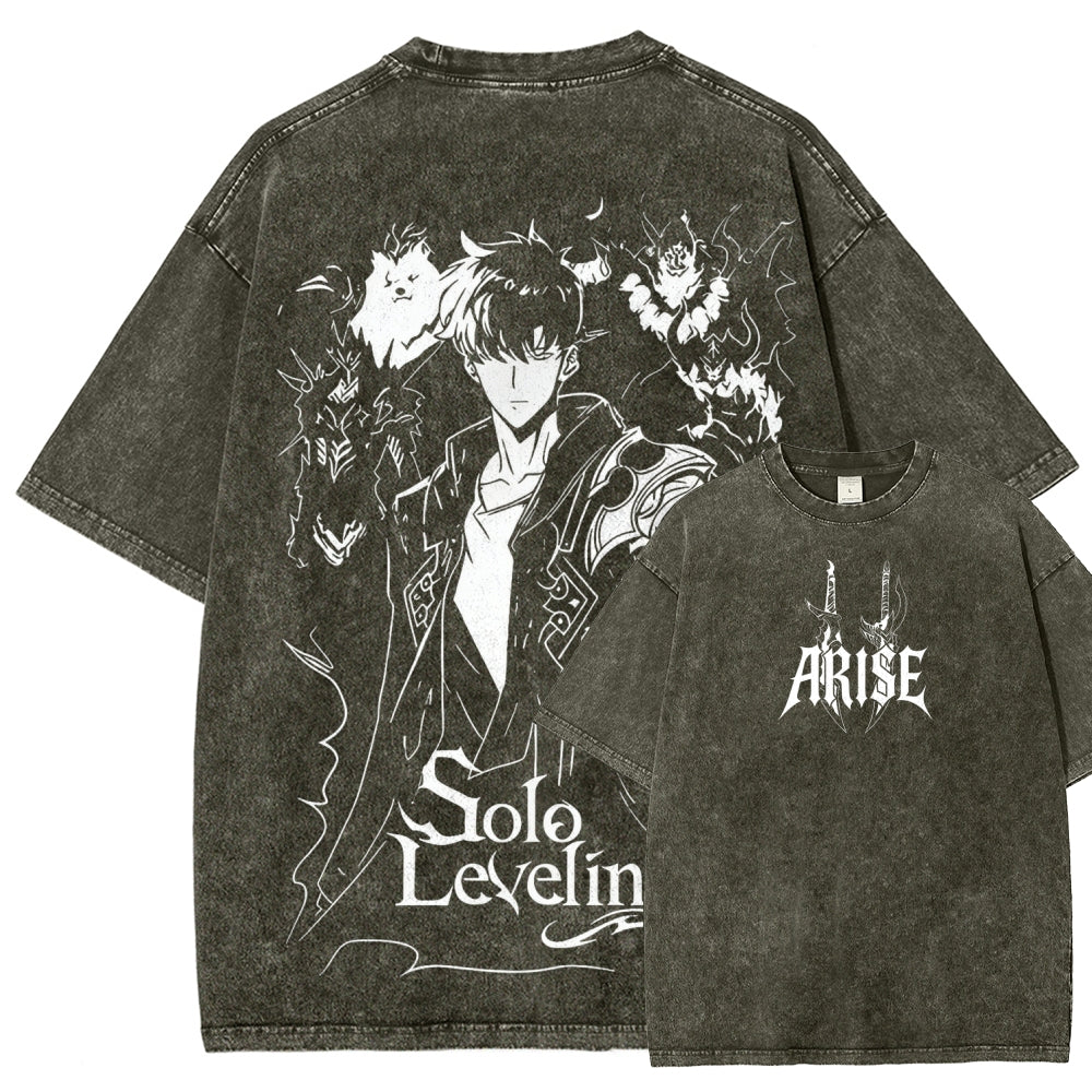 Unisex Fit Washed T-Shirt solo leveling
