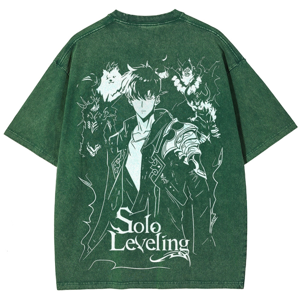 Unisex Fit Washed T-Shirt solo leveling