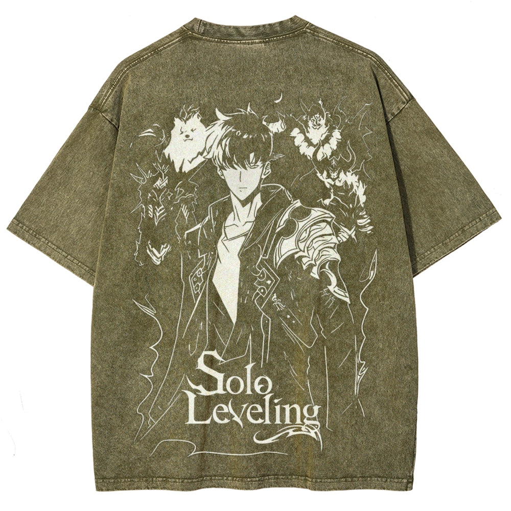 Unisex Fit Washed T-Shirt solo leveling