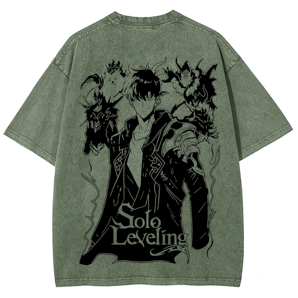Unisex Fit Washed T-Shirt solo leveling